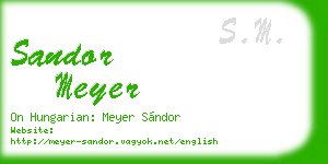 sandor meyer business card