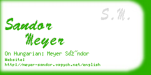 sandor meyer business card